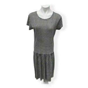 Vintage Eddie Bauer Medium Midi Dress Black White